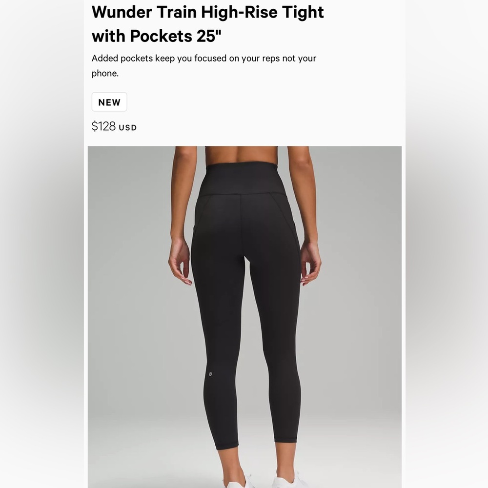 NWT Lululemon Wunder Train High Rise Leggings